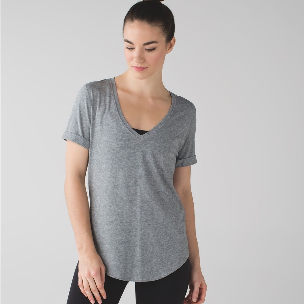 lululemon Love Tee 2 Heathered Medium Grey Size 6